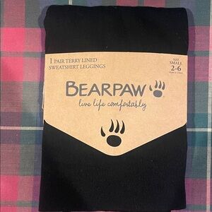 BearPaw Black Terry Lined Leggings